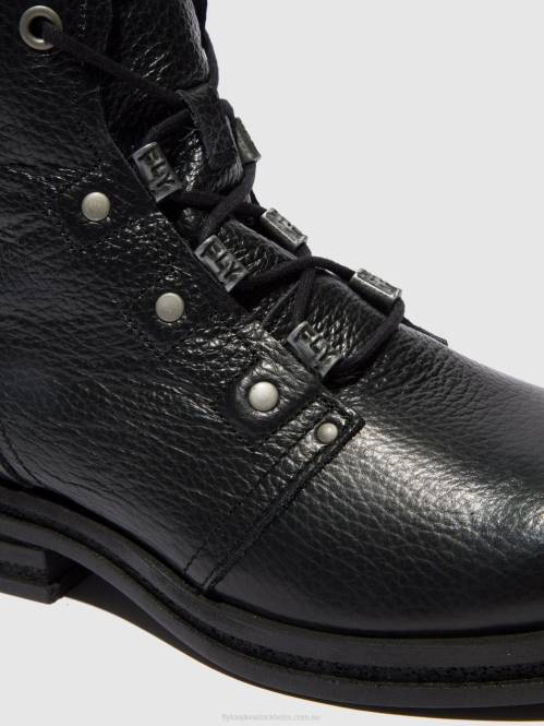 ankelboots med snörning knot792 kvinnor Fly London 2T02198 rio svart