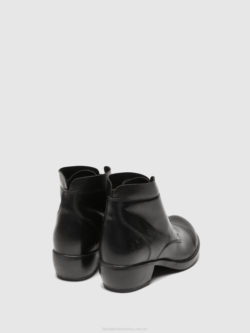 ankelboots med snörning mesu780 kvinnor Fly London 2T02268 svart