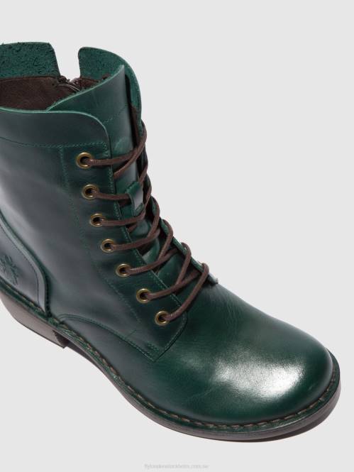 ankelboots med snörning milu044 kvinnor Fly London 2T02195 matta bensin