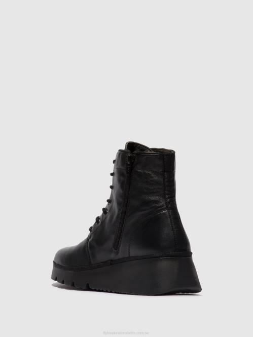 ankelboots med snörning pall404 kvinnor Fly London 2T0211 svart
