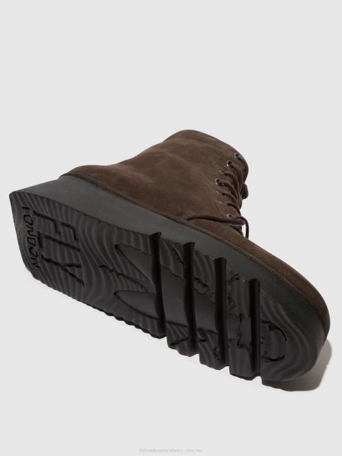 ankelboots med snörning pall404 kvinnor Fly London 2T0294 dk. taupe