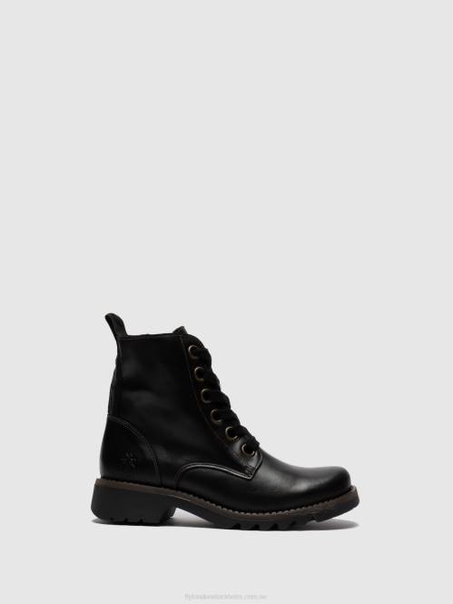 ankelboots med snörning ragi539 kvinnor Fly London 2T02283 svart