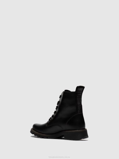 ankelboots med snörning ragi539 kvinnor Fly London 2T02283 svart