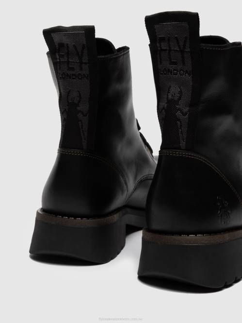 ankelboots med snörning ragi539 kvinnor Fly London 2T02283 svart
