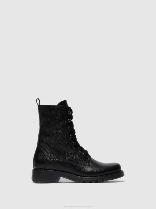 ankelboots med snörning reid893 kvinnor Fly London 2T0291 svart