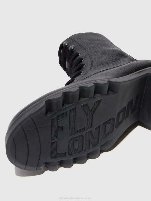 ankelboots med snörning reid893 kvinnor Fly London 2T0291 svart