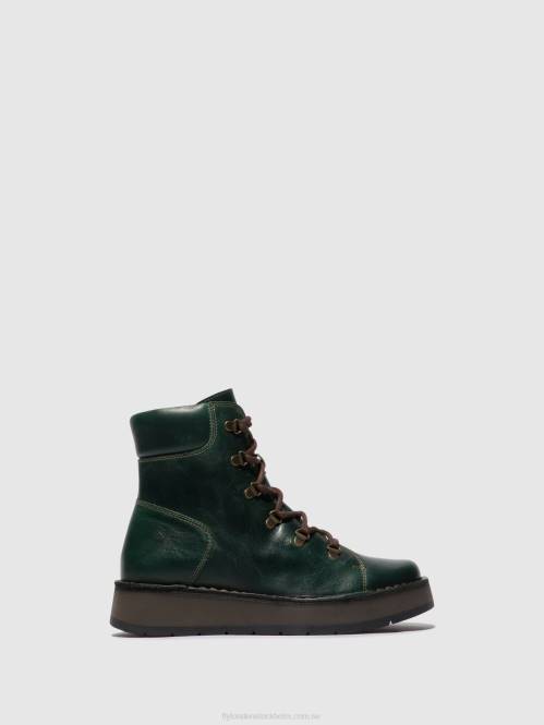 ankelboots med snörning roxy094 kvinnor Fly London 2T0289 bensin