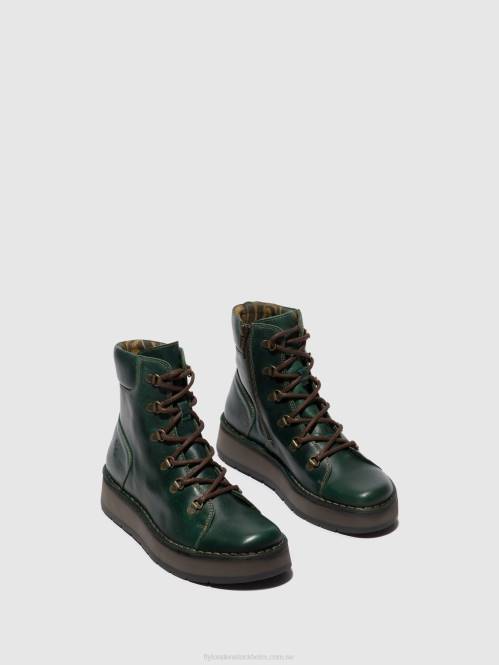 ankelboots med snörning roxy094 kvinnor Fly London 2T0289 bensin