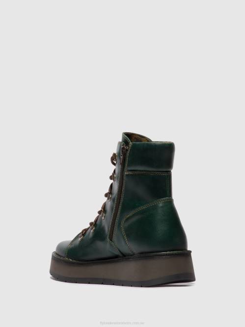 ankelboots med snörning roxy094 kvinnor Fly London 2T0289 bensin