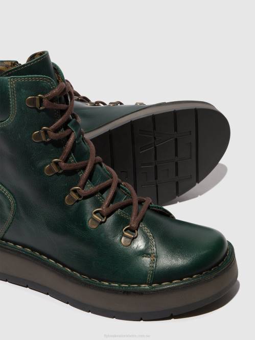 ankelboots med snörning roxy094 kvinnor Fly London 2T0289 bensin