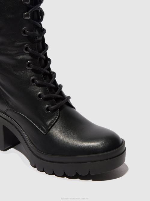 ankelboots med snörning tiel642 kvinnor Fly London 2T0285 svart