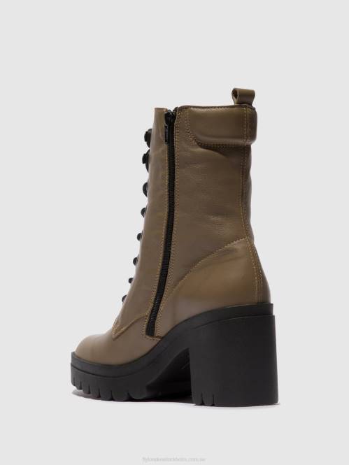 ankelboots med snörning tiel642 kvinnor Fly London 2T0286 taupe