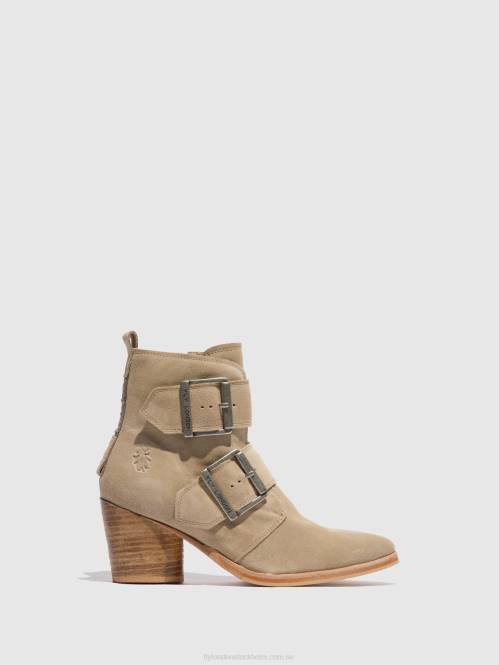 ankelboots med spänne aria827 kvinnor Fly London 2T02240 mocka creme