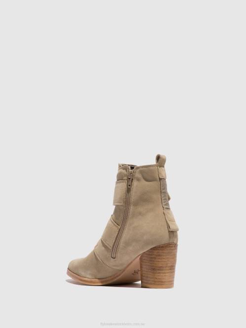 ankelboots med spänne aria827 kvinnor Fly London 2T02240 mocka creme