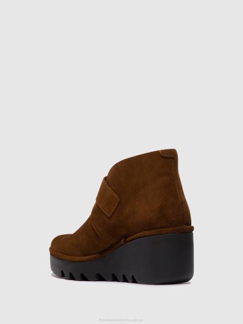 ankelboots med spänne birt397 kvinnor Fly London 2T02150 kamel