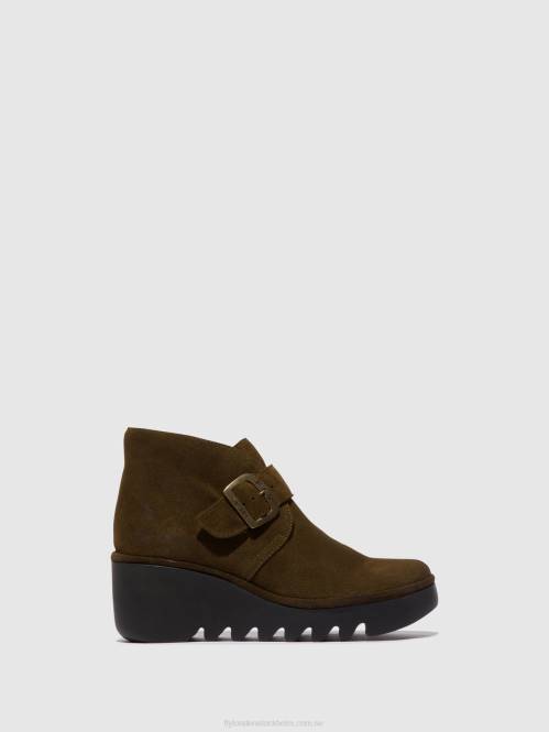 ankelboots med spänne birt397 kvinnor Fly London 2T02153 slam