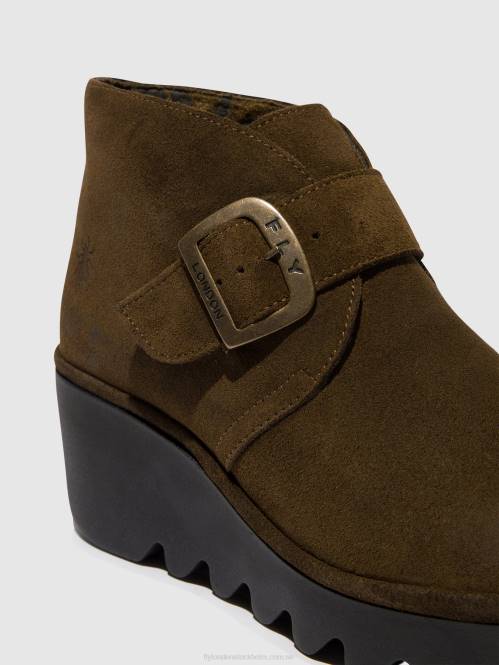 ankelboots med spänne birt397 kvinnor Fly London 2T02153 slam