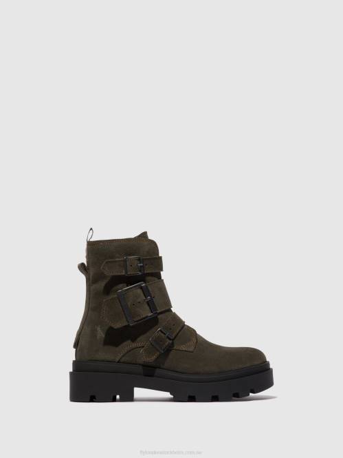 ankelboots med spänne jeda817 kvinnor Fly London 2T02156 grå