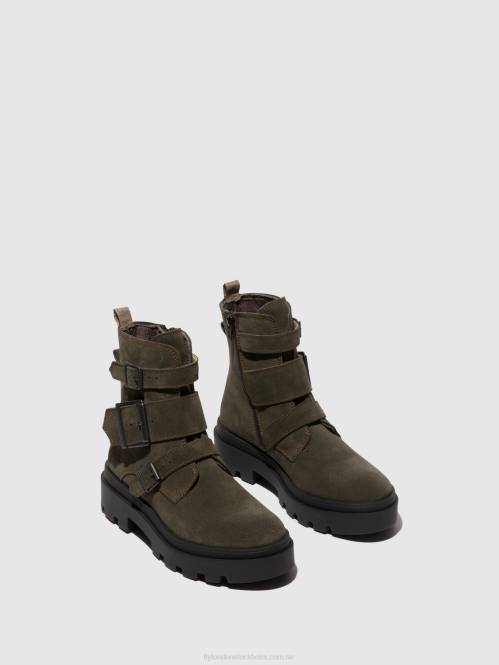 ankelboots med spänne jeda817 kvinnor Fly London 2T02156 grå