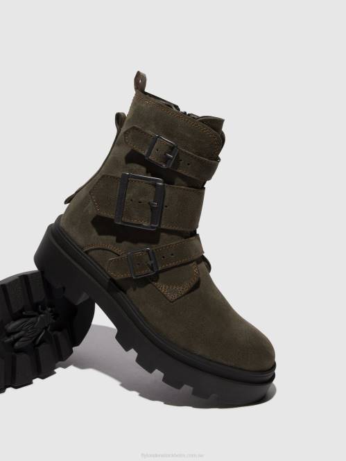 ankelboots med spänne jeda817 kvinnor Fly London 2T02156 grå
