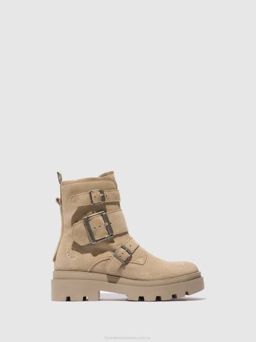 ankelboots med spänne jeda817 kvinnor Fly London 2T02242 mocka creme