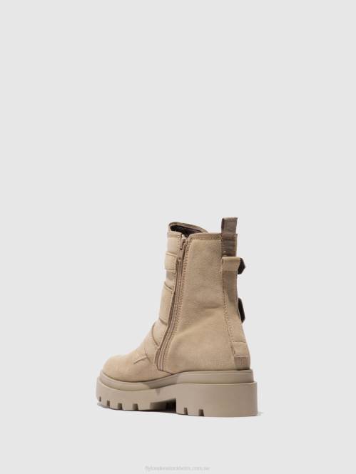 ankelboots med spänne jeda817 kvinnor Fly London 2T02242 mocka creme