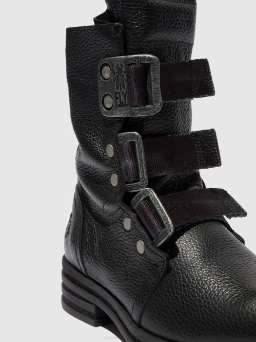 ankelboots med spänne kiff682 kvinnor Fly London 2T02238 rio svart