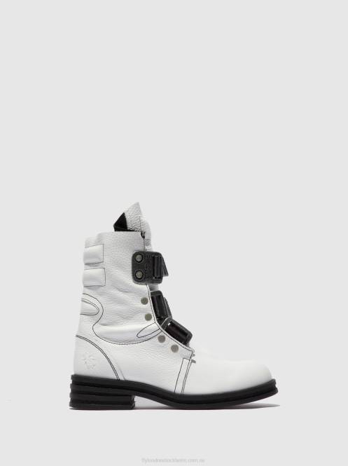 ankelboots med spänne kiff682 kvinnor Fly London 2T02239 rio vit
