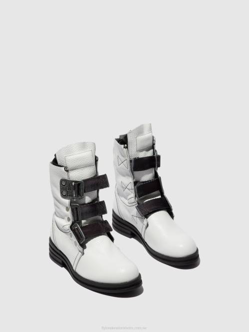 ankelboots med spänne kiff682 kvinnor Fly London 2T02239 rio vit