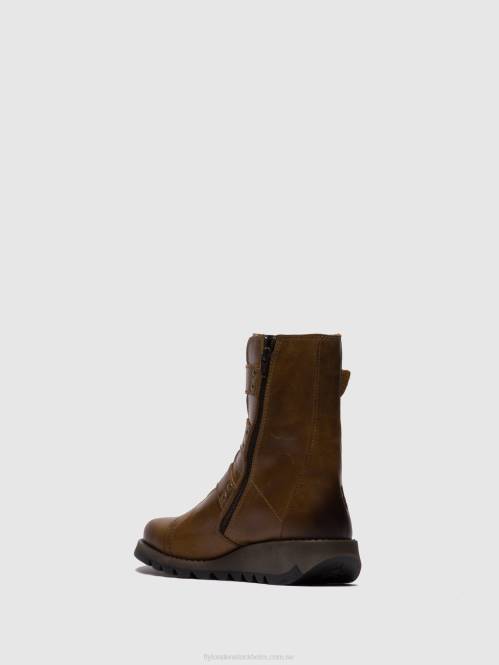 ankelboots med spänne scop110 kvinnor Fly London 2T02246 matta kamel