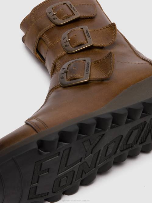 ankelboots med spänne scop110 kvinnor Fly London 2T02246 matta kamel