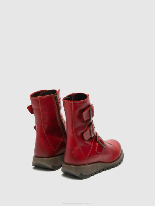 ankelboots med spänne scop110 kvinnor Fly London 2T02265 röd