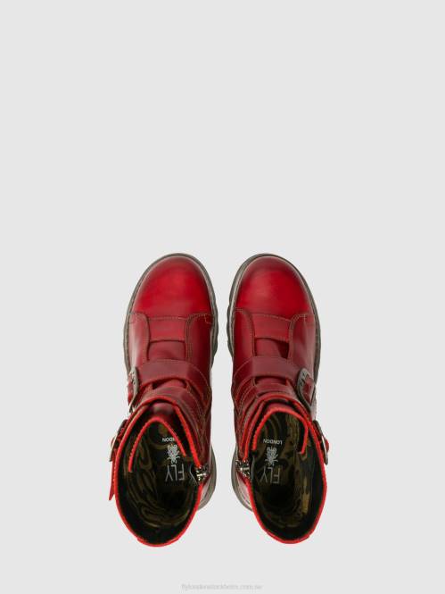 ankelboots med spänne scop110 kvinnor Fly London 2T02265 röd