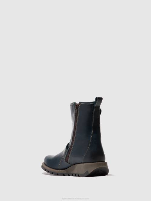 ankelboots med spänne sino525 kvinnor Fly London 2T02137 Kungsblått