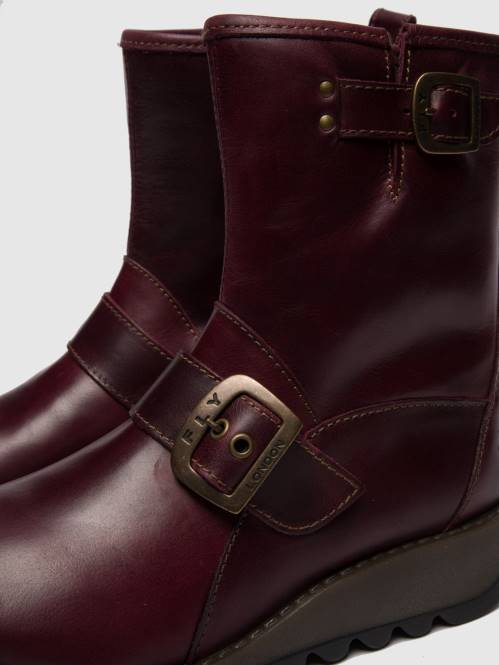 ankelboots med spänne sino525 kvinnor Fly London 2T02262 lila