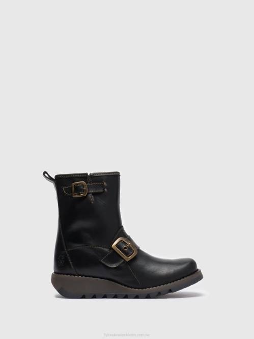 ankelboots med spänne sino525 kvinnor Fly London 2T02282 svart