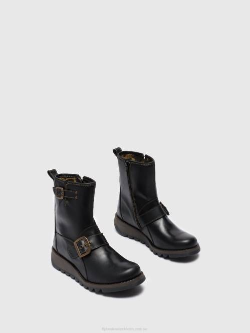 ankelboots med spänne sino525 kvinnor Fly London 2T02282 svart