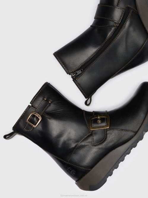 ankelboots med spänne sino525 kvinnor Fly London 2T02282 svart