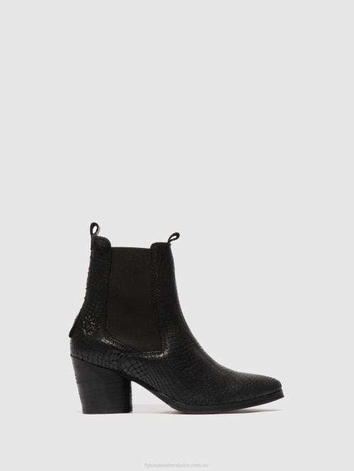 chelsea ankelboots aden824 kvinnor Fly London 2T02235 krokosvart