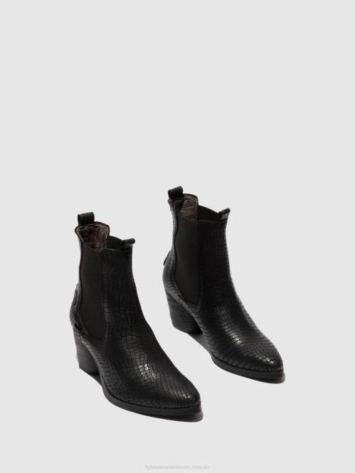 chelsea ankelboots aden824 kvinnor Fly London 2T02235 krokosvart