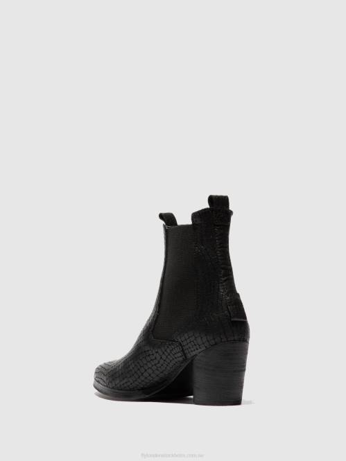 chelsea ankelboots aden824 kvinnor Fly London 2T02235 krokosvart