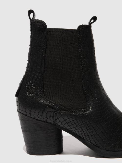 chelsea ankelboots aden824 kvinnor Fly London 2T02235 krokosvart
