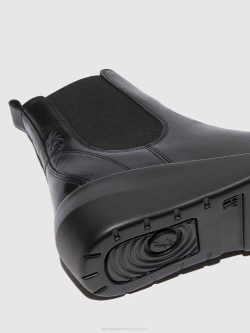 chelsea ankelboots bety502 kvinnor Fly London 2T02232 matta svart