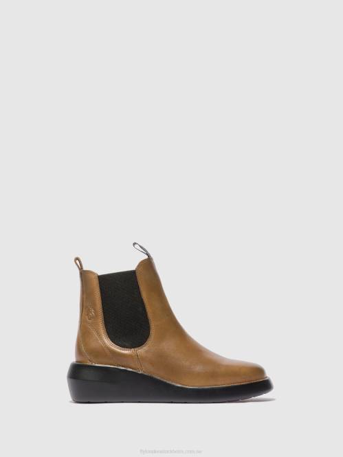 chelsea ankelboots bety502 kvinnor Fly London 2T02233 matta kamel