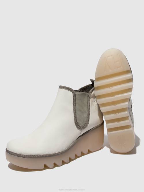 chelsea ankelboots byne349 kvinnor Fly London 2T02144 vit (mjölkig sula)