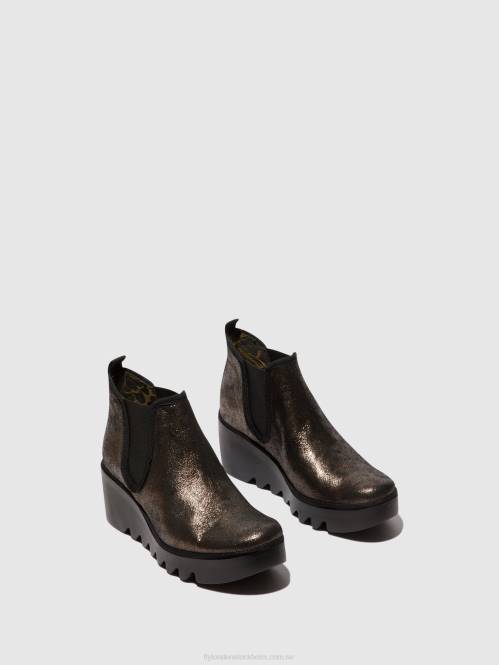 chelsea ankelboots byne349 kvinnor Fly London 2T02154 grafit