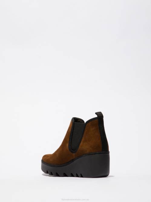 chelsea ankelboots byne349 kvinnor Fly London 2T02229 kamel i oljemocka