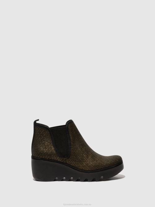 chelsea ankelboots byne349 kvinnor Fly London 2T0225 olivpiggar
