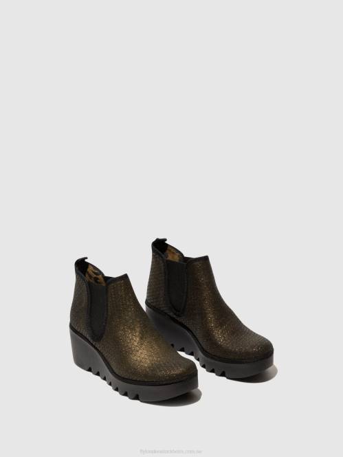 chelsea ankelboots byne349 kvinnor Fly London 2T0225 olivpiggar