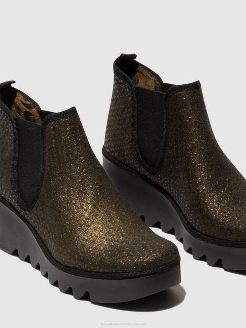 chelsea ankelboots byne349 kvinnor Fly London 2T0225 olivpiggar